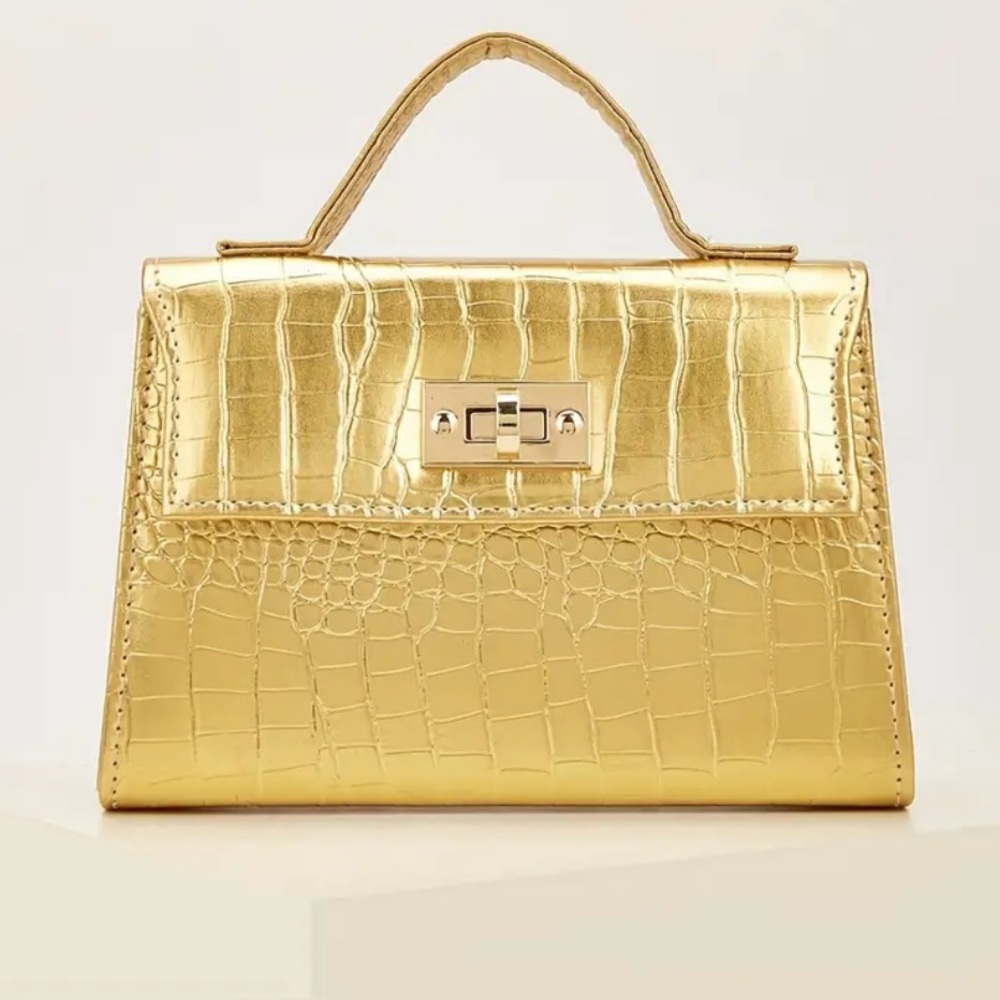 Cute Metallic Croc Leather Bag